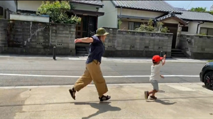 親子でランニング